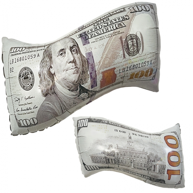 Шар Фигура Деньги, 100 долларов (в упаковке)   